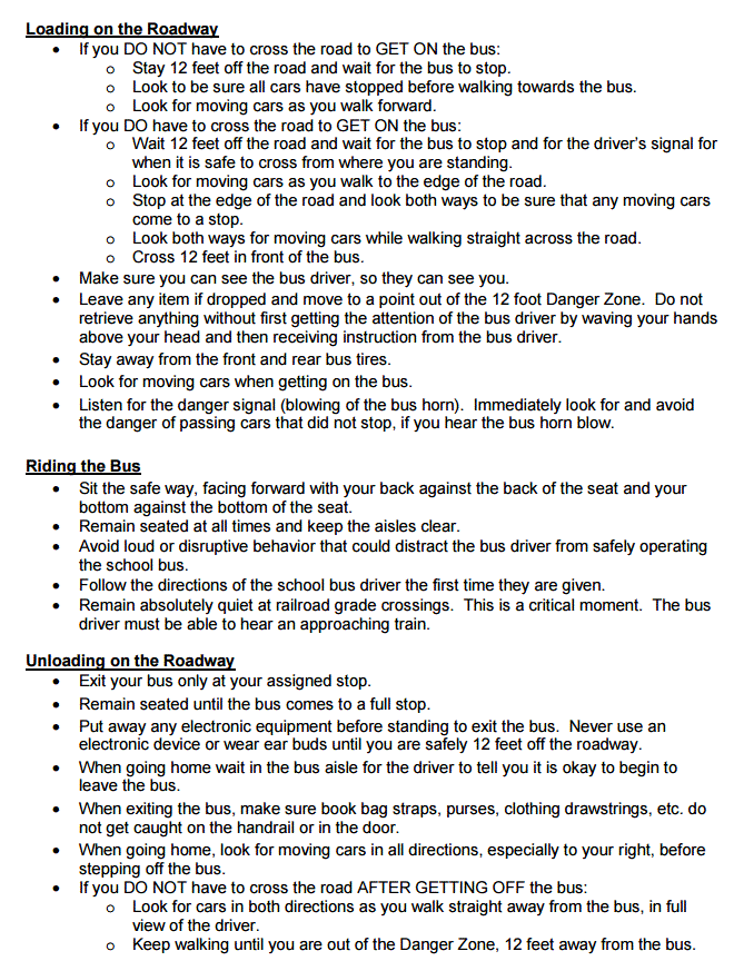 Student Safety Page 2 